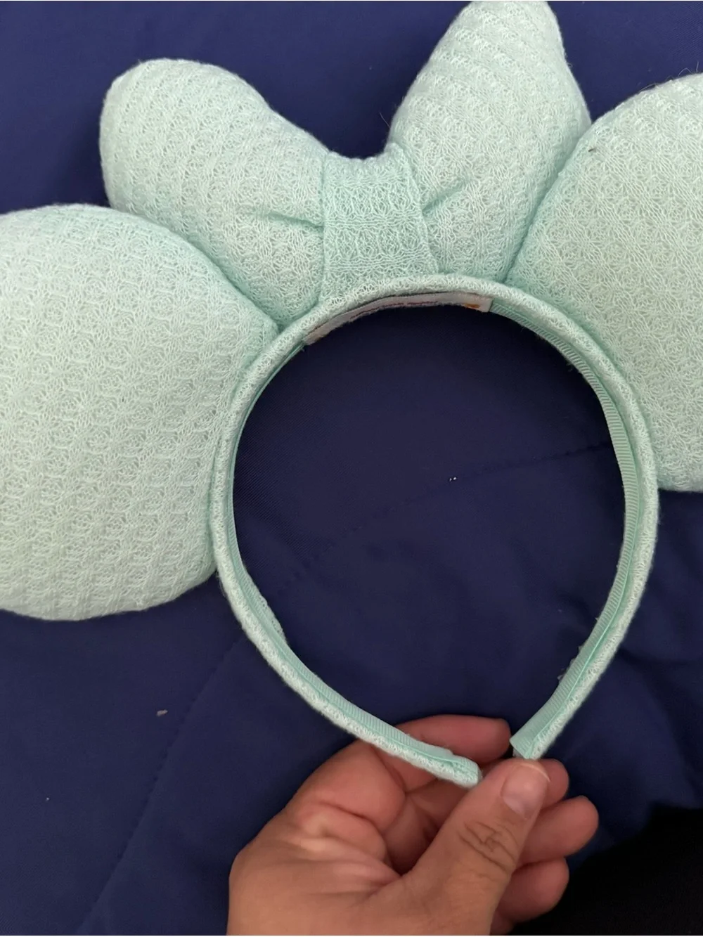Plush Mint Green Bow Headband